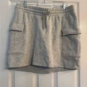 Universal Thread Light Gray Cargo Fleece Skirt